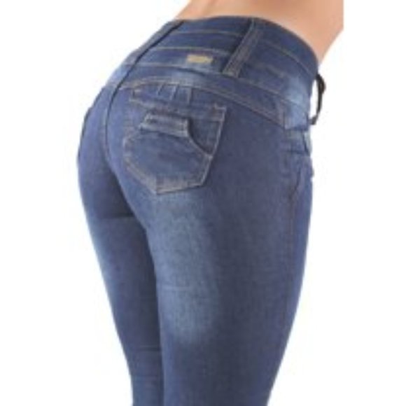 Fashion2Love Denim - Colombian Design Butt Lift Mid Waist Skinny Jeans